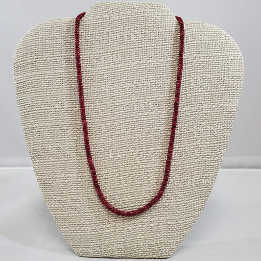 Ruby Necklace w/Rhodium Clasp (18")